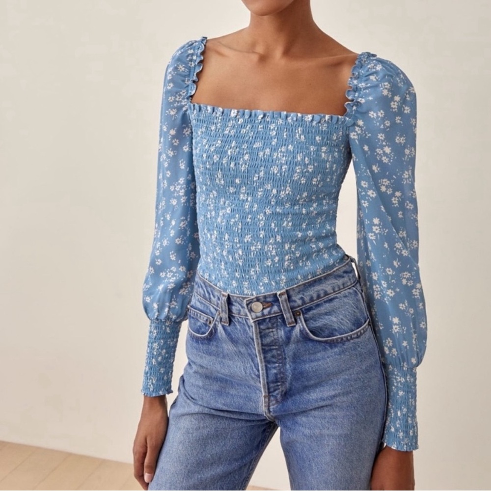 Reformation Pinto Floral Top